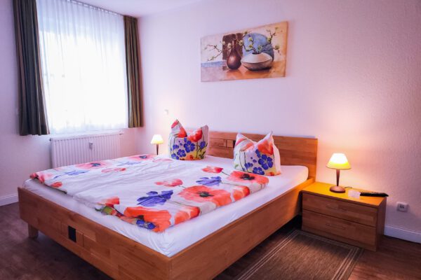 Schlafzimmer 2-Raum-Ferienwohnung in Binz auf Rügen