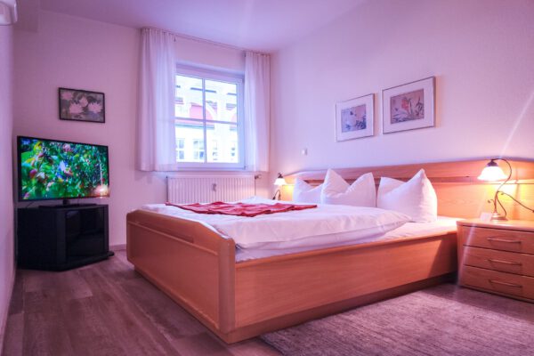 Schlafzimmer 2-Raum-Ferienwohnung in Binz auf Rügen